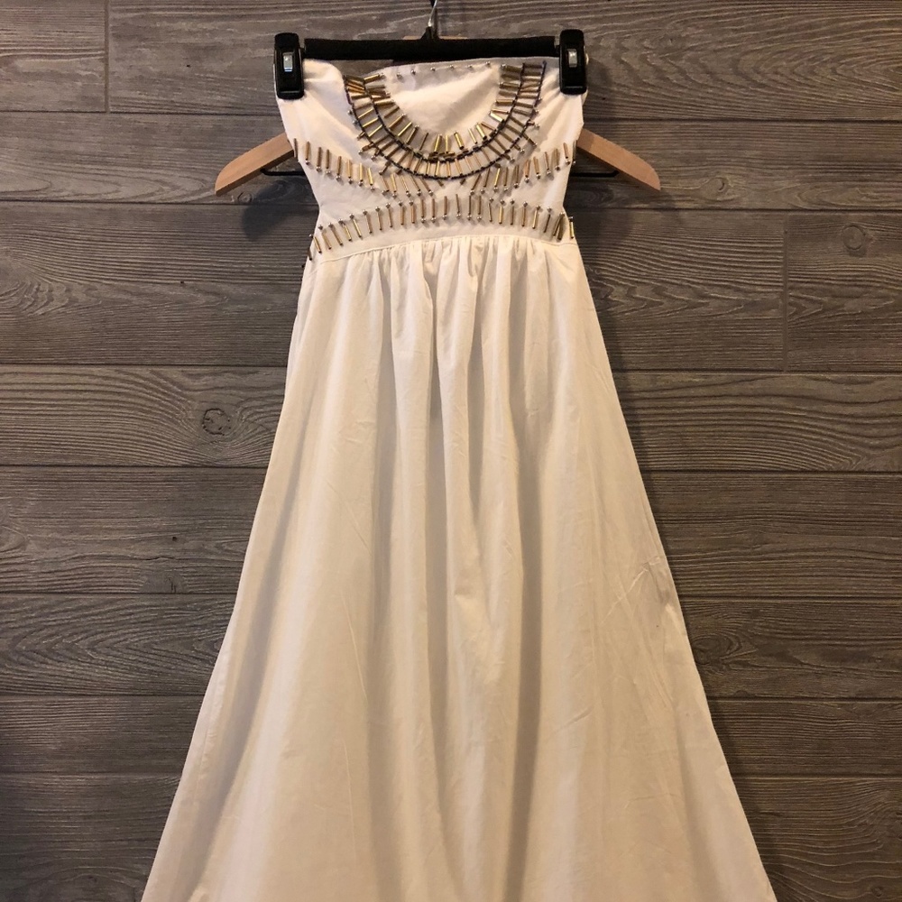 Blaque Market White Maxi Halter Dress
